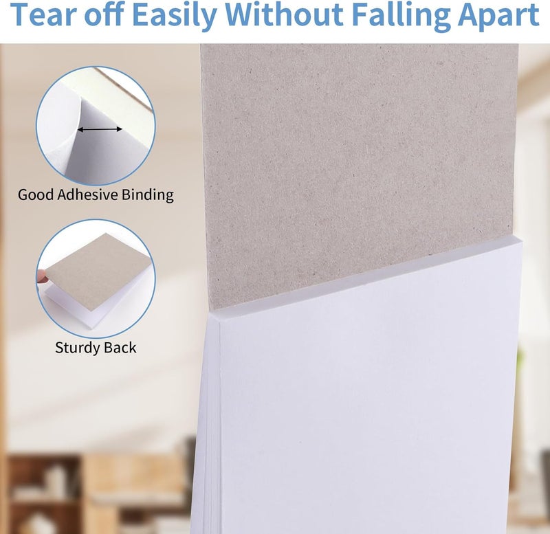 Hoiny Note Pads 4x6 Inch, 6 Pack Blank Scratch Pads, 50 Sheets Per Memo Pad for Writing, White Pad of Paper Suit for Home, Office and School, Tear off Notepad, Small Server Notebook - Image 3